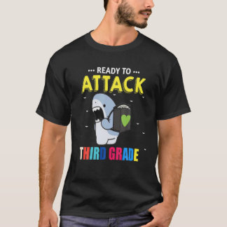 Vrouwen die klaar zijn om Koreaanse haaien van de  T-shirt