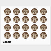 Vrouwen die mama Zombie-vrouw en Kind moeders lope Ronde Sticker (Vel)