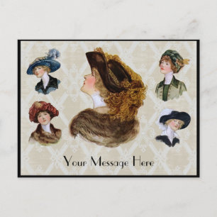 Vrouwen die  Petten dragen 1913 Briefkaart