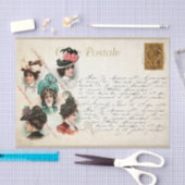  vrouwen die Petten dragen met handschrift Frans Tissuepapier (Craft)