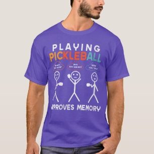 Vrouwen die Pickleball spelen verbeteren geheugen T-shirt