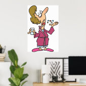 Vrouwen die pillen nemen poster (Thuiskantoor)