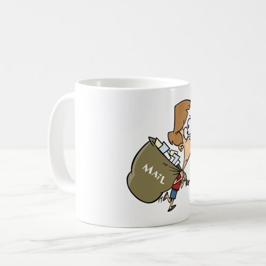 Vrouwen die postbagage Mok vervoeren (Voorkant links)