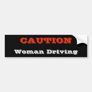 Vrouwen die rijden bumpersticker