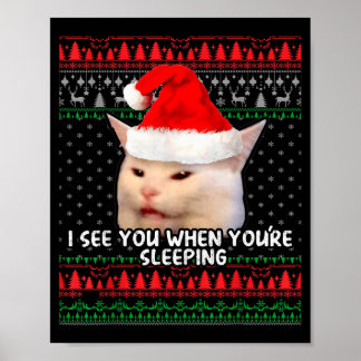 Vrouwen die tegen Smudge de kat schreeuwen met Ker Poster