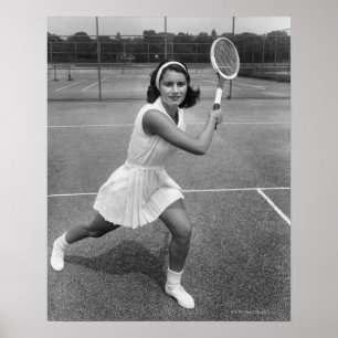 Vrouwen die tennis spelen poster
