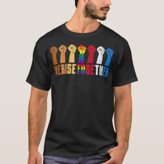 Vrouwen die we samen met de zwarte regenboog, eers t-shirt