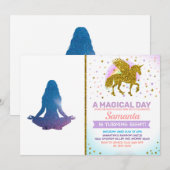 Vrouwen die yoga oefenen - Kies achtergrondkleur Kaart (Voorkant / Achterkant)