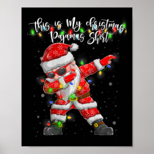 Vrouwen Dit is mijn kerstpyjama Xmas Lights DAB Poster
