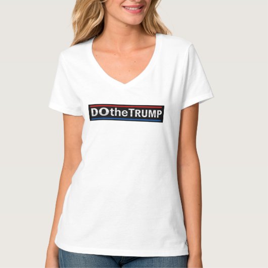 Vrouwen doen de Trump V-hals T-shirt (Voorkant)