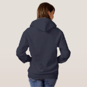 Vrouwen donkere hoodie (Achterkant volledig)