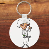 Vrouwen dop met een ventilatorpan-Sleutelhanger Sleutelhanger (Voorkant)