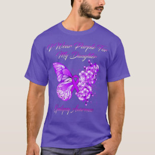 Vrouwen Draag Paars voor de Dochtere Epilepsy Brai T-shirt