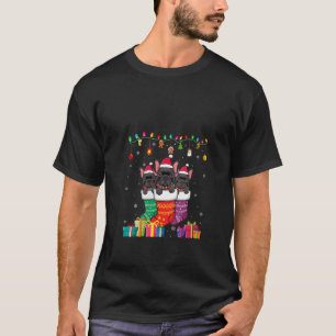Vrouwen Drie Franse Bulldog in Sock Funny Boys Gir T-shirt