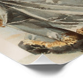 vrouwen Drink Antiek Poster van wijn Perfect Poster (Hoek)