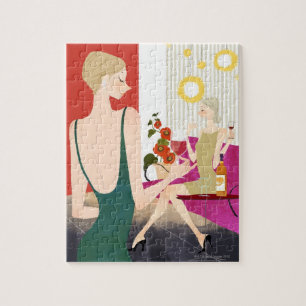 Vrouwen Drink wijn Legpuzzel