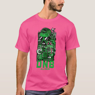 Vrouwen drum- en basmuziek rave DNB T-shirt