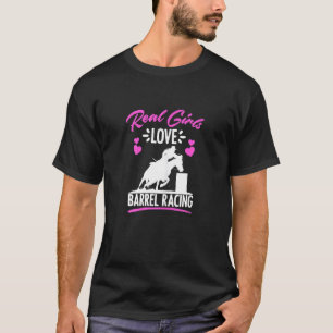 Vrouwen Echt Meisje Liefde Vat Racing Rodeo Paard T-shirt