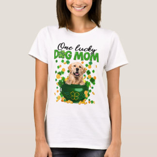 Vrouwen Een gelukkige Hond Mama Golden Retriever M T-shirt