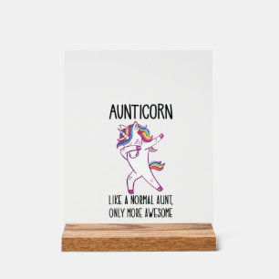 Vrouwen Eenhoorn Tante Aunticorn Als Een Normale T Acryl Bord