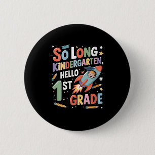 Vrouwen eerste schooldag Vaarwel kleuterschool Hij Ronde Button 5,7 Cm