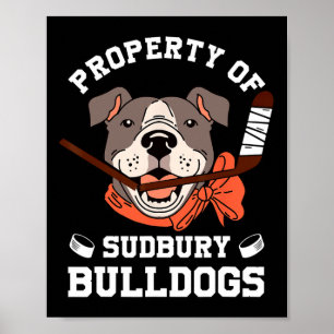 Vrouwen Eigendom Van Sudbury Bulldog Pret Poster