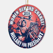 Vrouwen eisen Hillary 2016 Keramisch Ornament (Links)