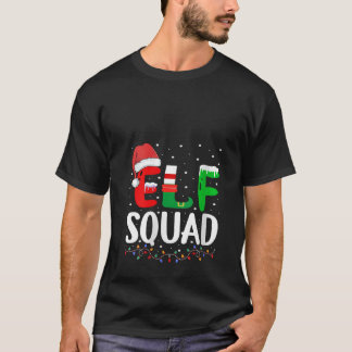 Vrouwen Elf Squad Familie Matching Groep Funny Chr T-shirt
