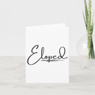 Vrouwen Eloped _ Bruid & Bruidegom _ Huwelijks Kaart