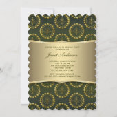 Vrouwen Emerald Green Verjaardagsfeest Kaart (Achterkant)