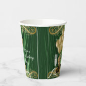 Vrouwen Emerald Groen Goud Verjaardagsfeestje Papi Papieren Bekers (Links)