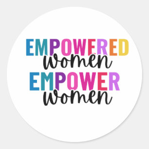 VROUWEN EMPOWERED WOMEN EMPOWERMENT RONDE STICKER