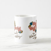 Vrouwen Empowerment Handschrift Retro Hippie Bloem Koffiemok (Center)