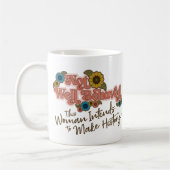 Vrouwen Empowerment Handschrift Retro Hippie Bloem Koffiemok (Links)