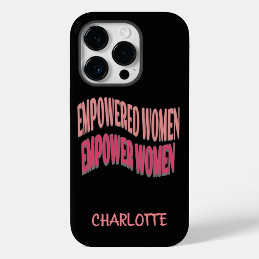 Vrouwen Empowerment Zwart Case-Mate iPhone Case (Achterkant)