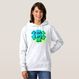 Vrouwen "EMS Life" in blauwgroen en groen Hoodie