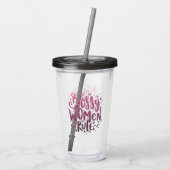 VROUWEN EN KLANTSTROOMTYPOGRAFIE VOOR VROUWEN ACRYL DRINKBEKER (Achterkant)