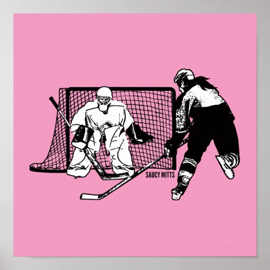 Vrouwen en meisjes die op Net Hockey Player (vrouw Poster (Voorkant)