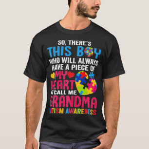 Vrouwen Er is deze jongen Hij noemt me oma Autisti T-shirt