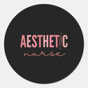 Vrouwen Esthetische Verpleegster Injector Med Spa Ronde Sticker