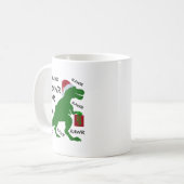 Vrouwen Fa Rawr Dinosaur T-rex kerstfeest Santa T- Koffiemok (Voorkant links)