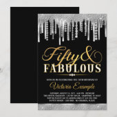 Vrouwen Fabulous 50 verjaardagsfeestje Kaart (Voorkant / Achterkant)
