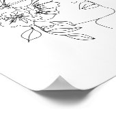 Vrouwen face line art poster (Hoek)