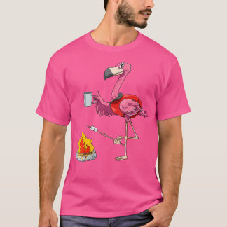 Vrouwen Flamingo Camping Flamingo Camper Camping L T-shirt