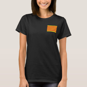 Vrouwen Fleece Zip Jogger met vlag van Catalonië T-shirt