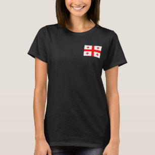 Vrouwen Fleece Zip Jogger met vlag van Georgië T-shirt