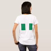 Vrouwen Fleece Zip Jogger met vlag van Nigeria T-shirt (Achterkant volledig)