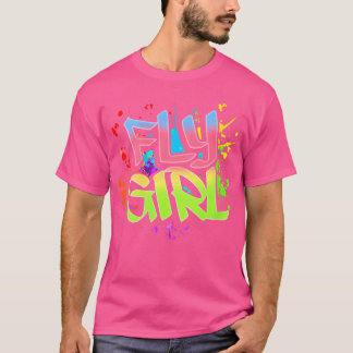 Vrouwen Fly Girl 80s 90s Old School Hip Hop Girls T-shirt