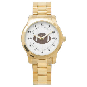Vrouwen Football Oversized gouden armbandhorloge Horloge