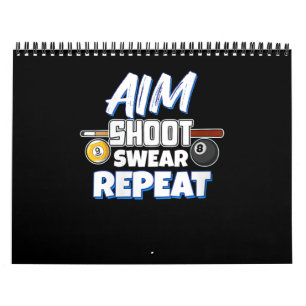 Vrouwen Funny Aim Pool Player Gift Billiard Balls Kalender